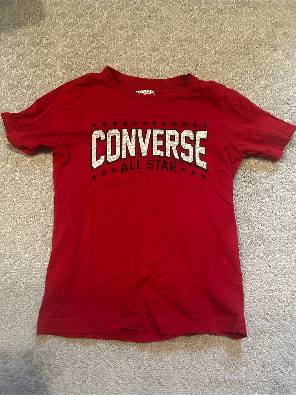 Converse Kids Red Graphic Logo Tee